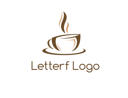 abstract coffee cup logo