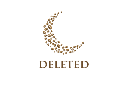 coffee beans forming crescent moon logo