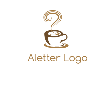 round steam on coffee cup logo