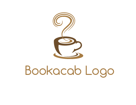 round steam on coffee cup logo