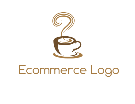 round steam on coffee cup logo