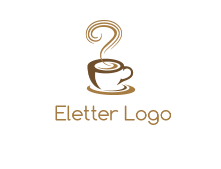 round steam on coffee cup logo