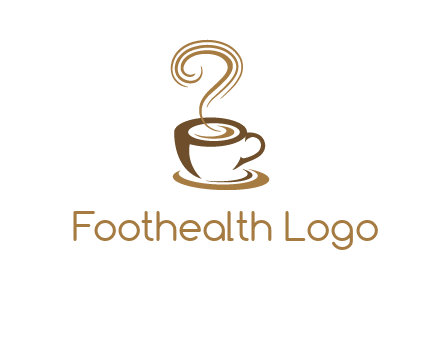 round steam on coffee cup logo