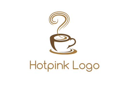 round steam on coffee cup logo