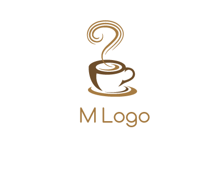 round steam on coffee cup logo