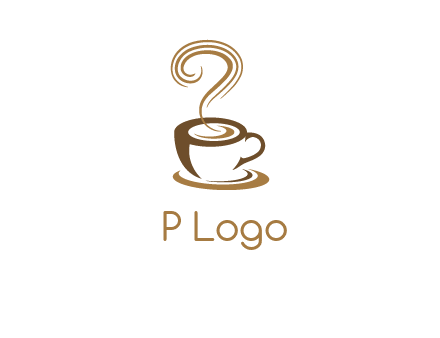 round steam on coffee cup logo