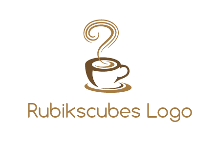 round steam on coffee cup logo