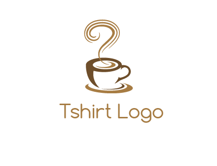 round steam on coffee cup logo