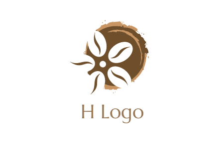 coffee beans flower logo