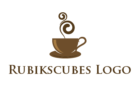 spiral steam on coffee cup logo