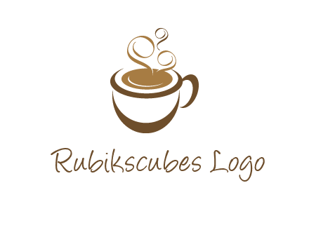 abstract coffee and steam logo