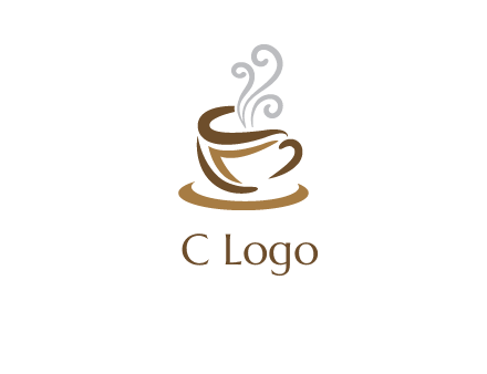 abstract coffee mug logo