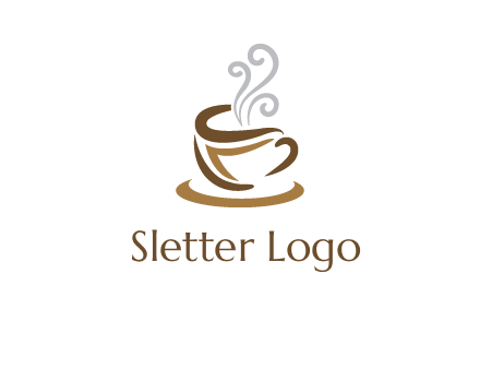 abstract coffee mug logo