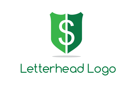 dollar sign in shield logo