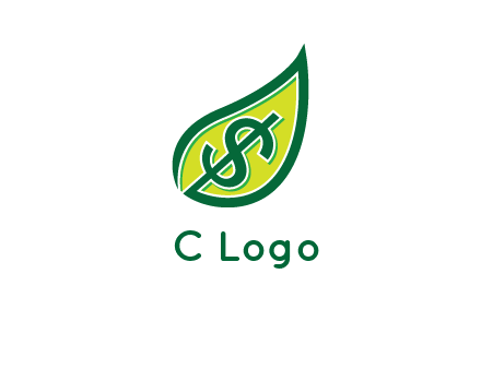 dollar in leaf logo