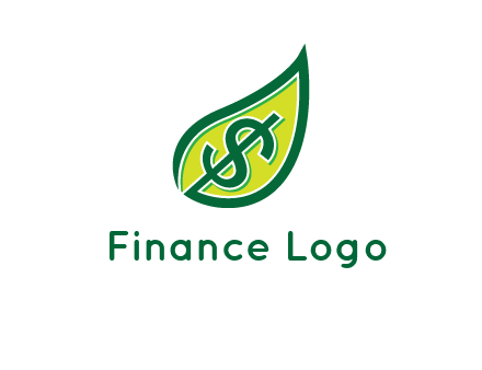 dollar in leaf logo