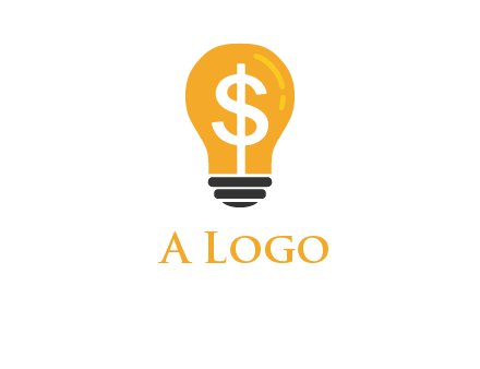 dollar in bulb logo