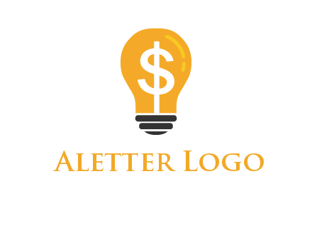 dollar in bulb logo