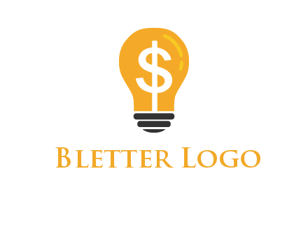 dollar in bulb logo