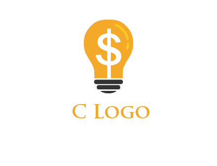 dollar in bulb logo