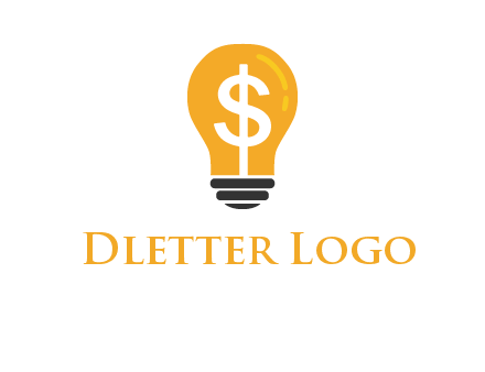 dollar in bulb logo