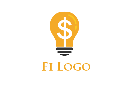 dollar in bulb logo