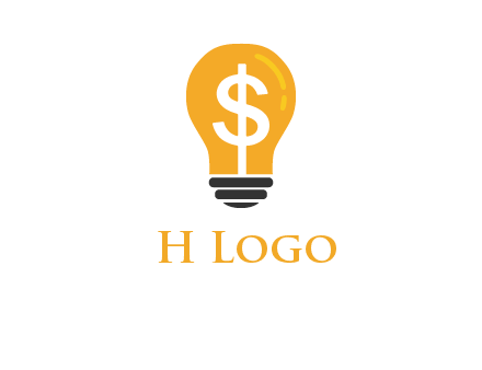 dollar in bulb logo