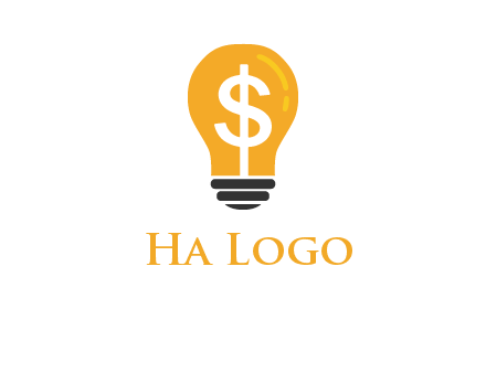 dollar in bulb logo