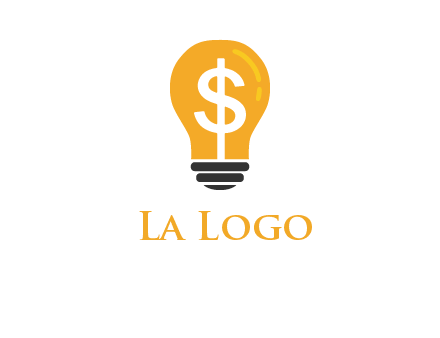 dollar in bulb logo