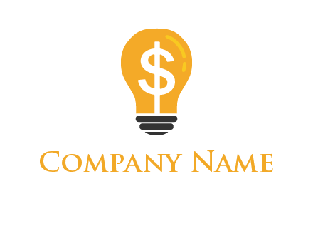 dollar in bulb logo