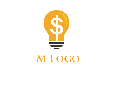 dollar in bulb logo