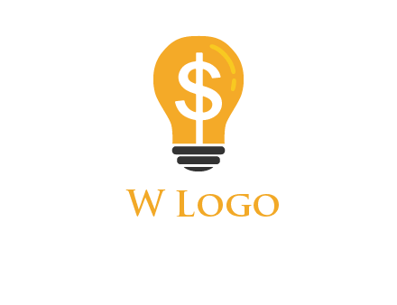 dollar in bulb logo