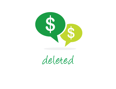 dollar sign in speech bubble icon