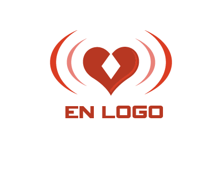 heart and signal logo