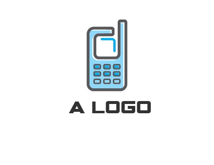 Mobile phone with an antenna logo