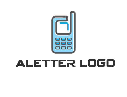 Mobile phone with an antenna logo