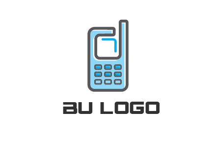 Mobile phone with an antenna logo