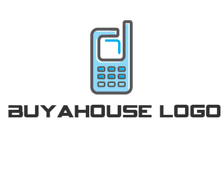 Mobile phone with an antenna logo