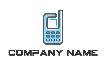 Mobile phone with an antenna logo