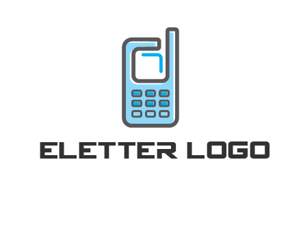 Mobile phone with an antenna logo