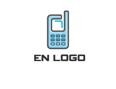 Mobile phone with an antenna logo