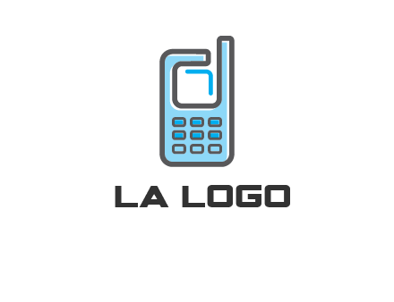 Mobile phone with an antenna logo