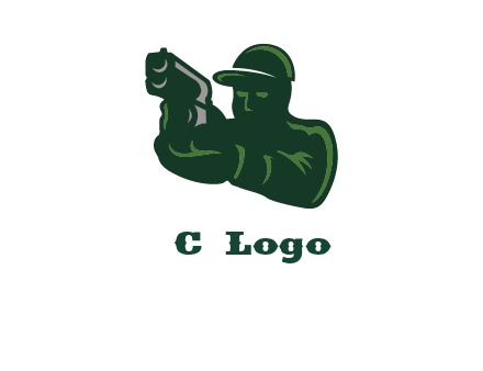 gun shooting logo