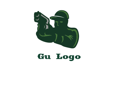 gun shooting logo