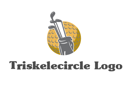 golf ball and stick sports logo