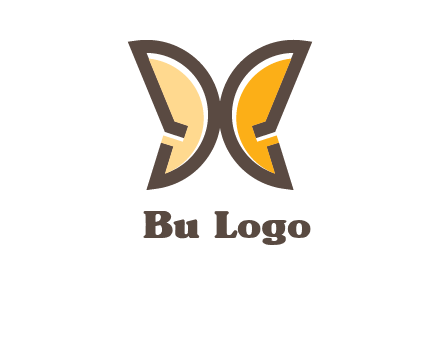 letter D butterfly logo