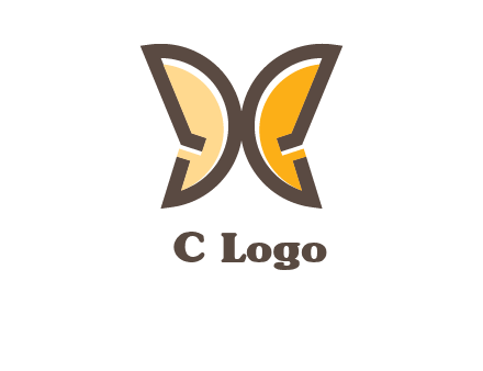 letter D butterfly logo