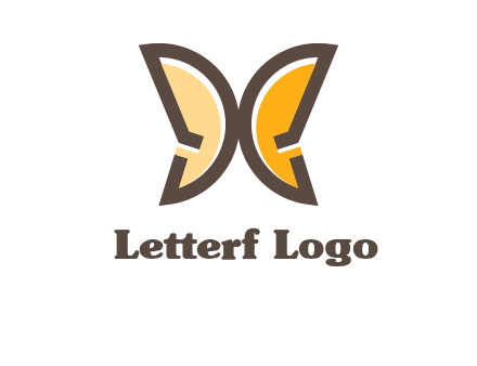 letter D butterfly logo