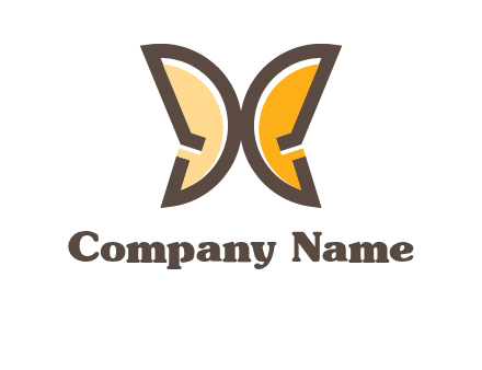 letter D butterfly logo