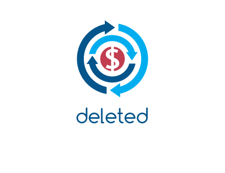 rotating arrow and dollar logo